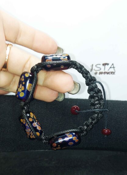 №50 Shambhala Bracelet beads, with a pattern with the addition of silver - Image 2