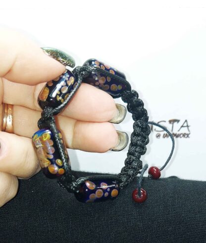 №50 Shambhala Bracelet beads, with a pattern with the addition of silver - Image 7
