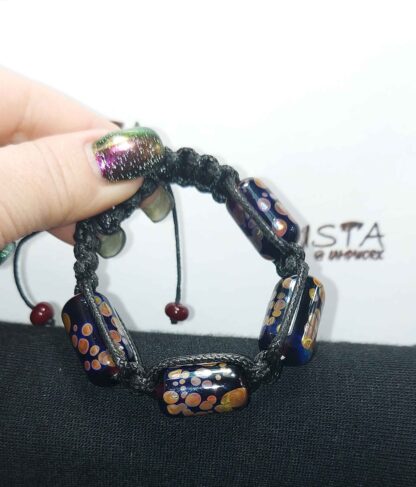 №50 Shambhala Bracelet beads, with a pattern with the addition of silver - Image 3