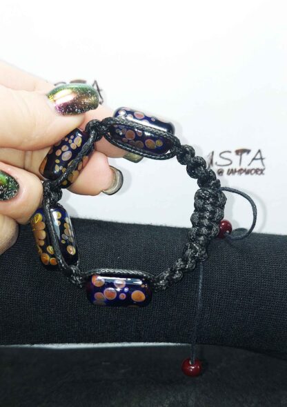 №50 Shambhala Bracelet beads, with a pattern with the addition of silver - Image 4