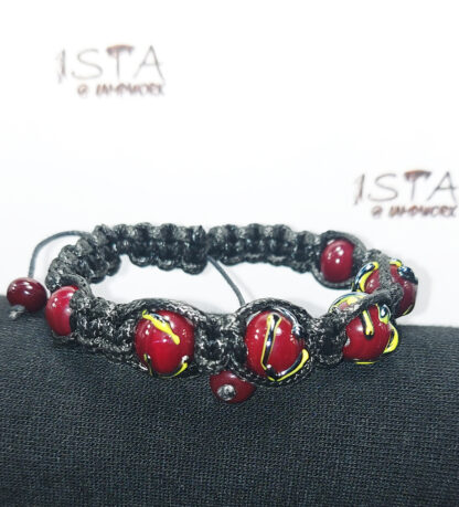 №51 Shamballa bracelet made of beads, with a pattern - Image 4