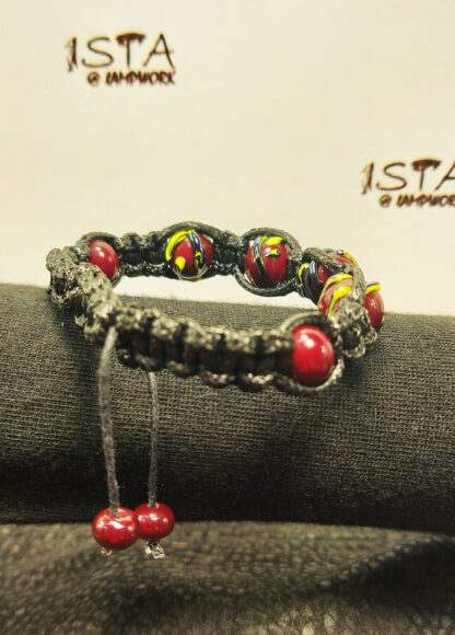№51 Shamballa bracelet made of beads, with a pattern - Image 7