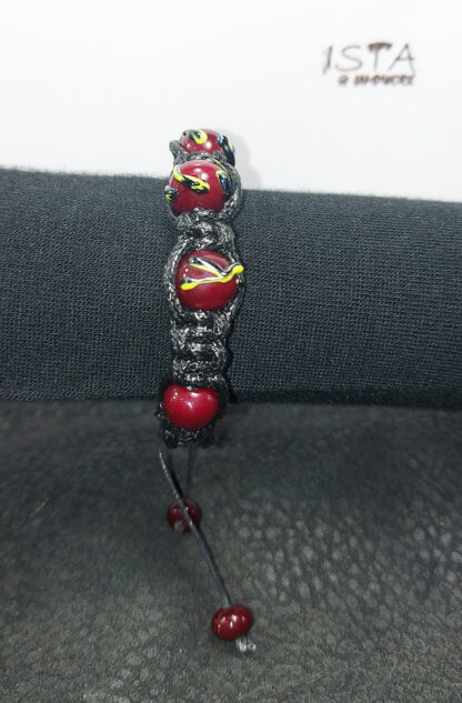 №51 Shamballa bracelet made of beads, with a pattern - Image 9