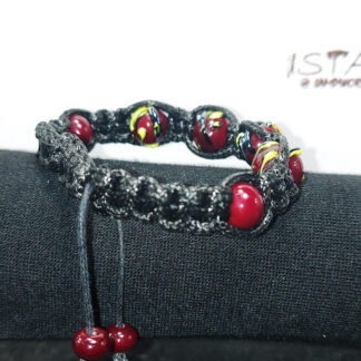 №51 Shamballa bracelet made of beads, with a pattern