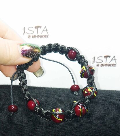 №51 Shamballa bracelet made of beads, with a pattern - Image 6