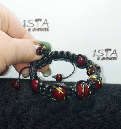 №51 Shamballa bracelet made of beads, with a pattern - Image 5